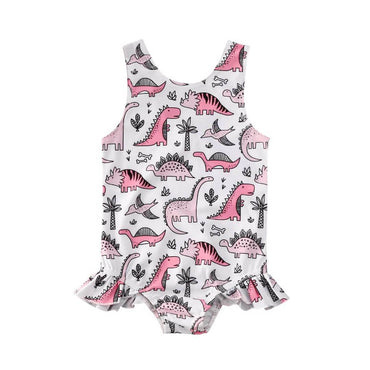 Dino Sleeveless Toddler Swimsuit   