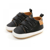 Buckle Strap Solid Baby Shoes Black 1 