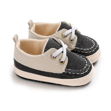 Soft Sole Baby Sneakers Beige Gray 1 