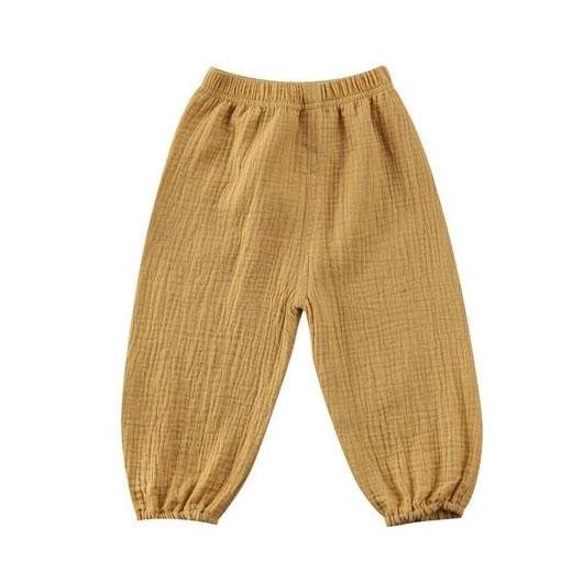 Yellow Wrinkled Toddler Pants   