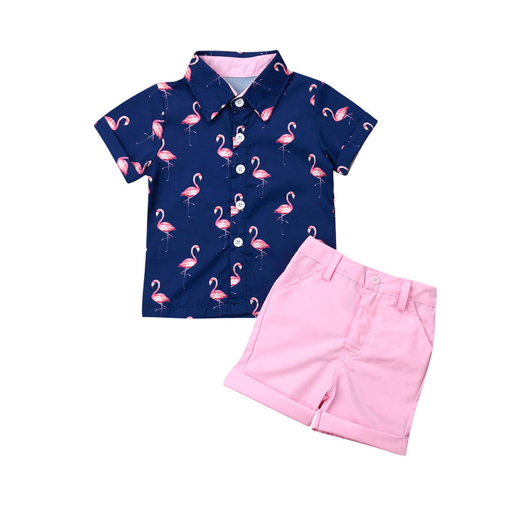 Toddler Boy Flamingo Gentleman 2-Piece Outfit Set – The Trendy Toddlers