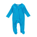 Solid Zipper Footed Baby Jumpsuit