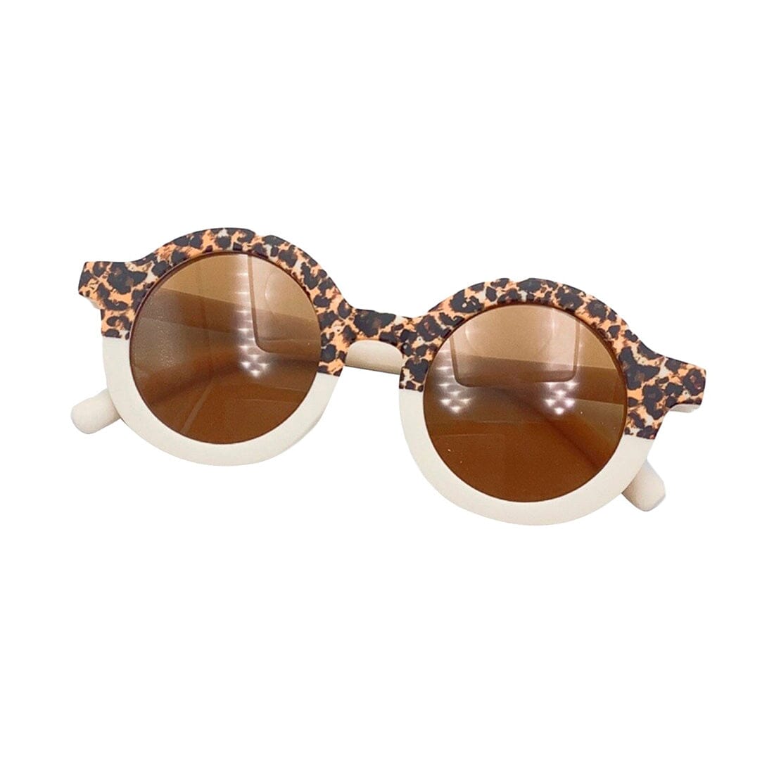 Retro Leopard Sunglasses White  