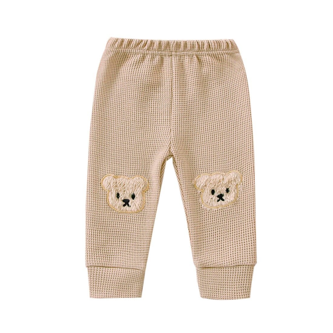 Bear Waffle Baby Pants Beige 3-6 M 
