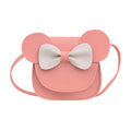 Mouse Ear Bowknot Shoulder Bag Pink  