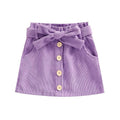 Corduroy Solid Toddler Skirt Purple 2T 