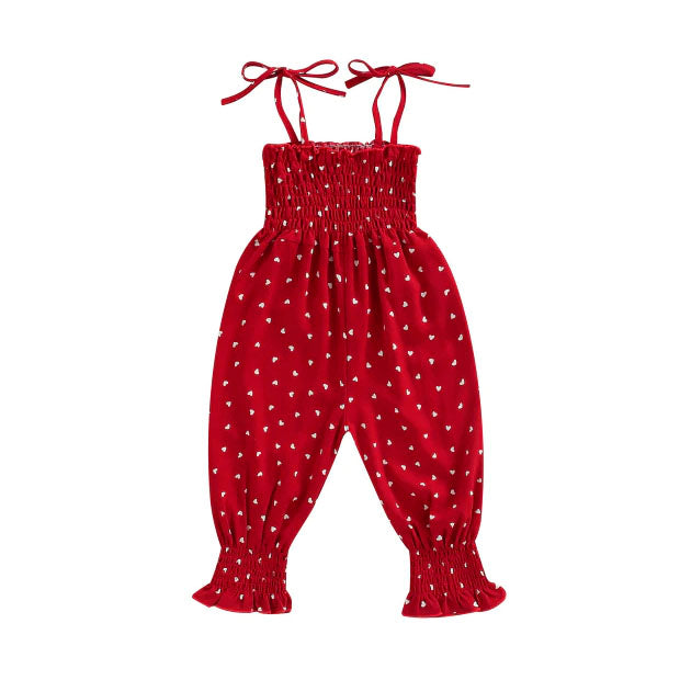 Burgundy Hearts Baby Toddler Jumpsuit