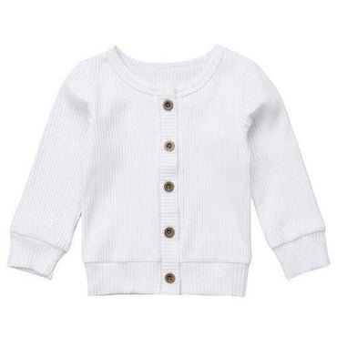Knitted Baby Cardigan White 18-24 M 