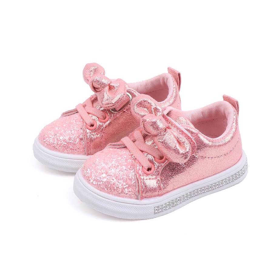 Pink Rhinestone Toddler Sneakers