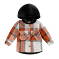 Plaid Hooded Toddler Shirt Brown 2T 