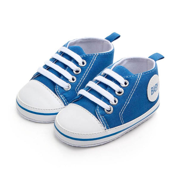 Lace Up Baby Sneakers Blue 1 