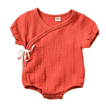 Solid Linen Baby Bodysuit