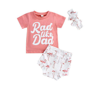 Rad Like Dad Flamingo Baby Set