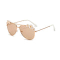 Floral Tinted Sunglasses Brown  