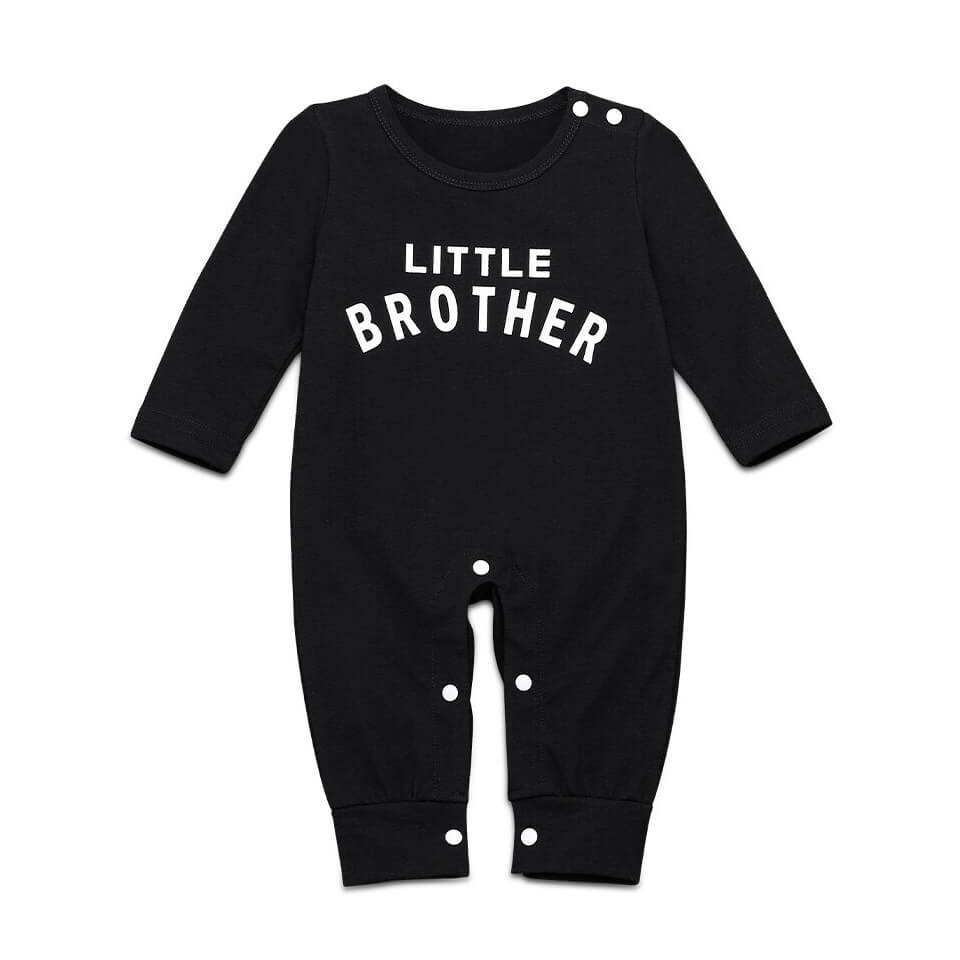 Little Brother Baby Jumpsuit Black 0-3 M 