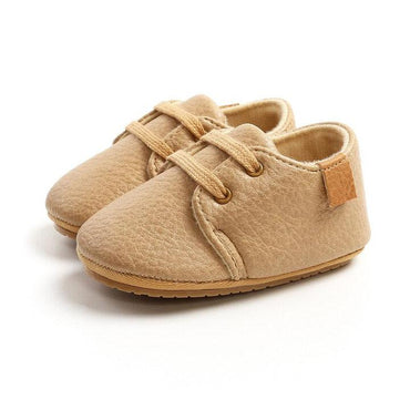 Lace Up Solid Baby Shoes Khaki 5 