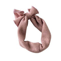 Knit Bow Headband Pink  