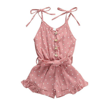 Hearts Toddler Romper Pink 2T 