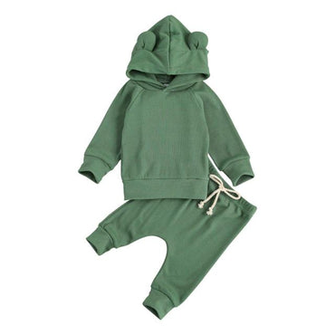 Solid Bear Tracksuit Baby Set