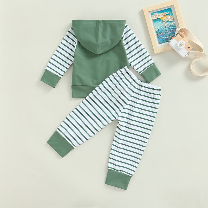 Striped Pants Hoodie Toddler Set   