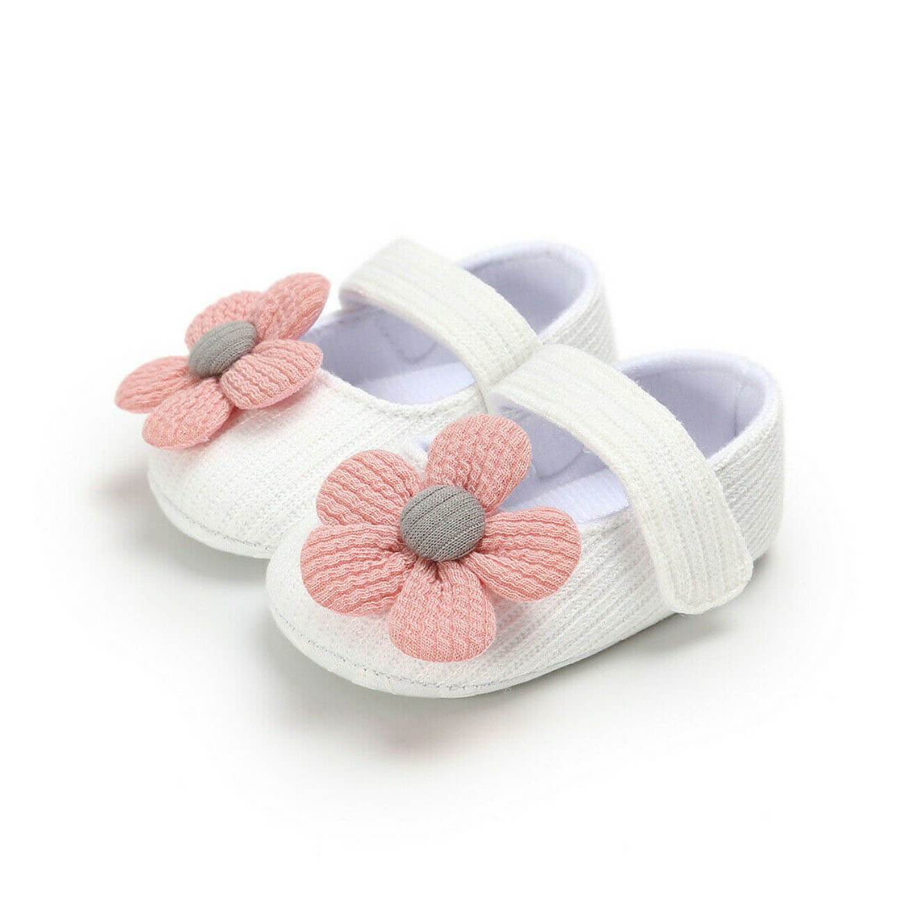 Flower Baby Shoes White 5 