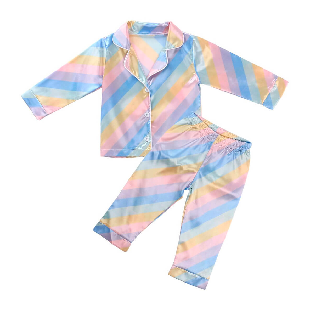 Long Sleeve Rainbow Toddler Pajama Set