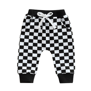 Black Checkered Baby Pants   