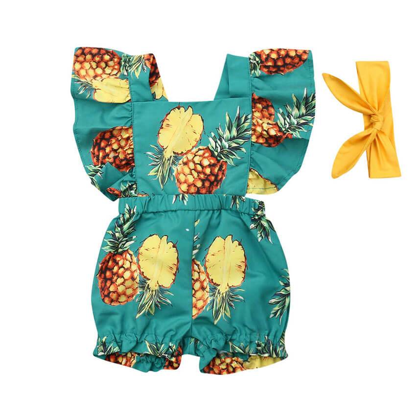 Pineapple Romper - The Trendy Toddlers