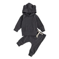 Solid Bear Tracksuit Baby Set Gray 3-6 M 