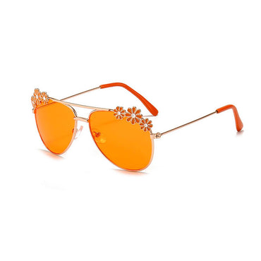 Floral Tinted Sunglasses Orange  