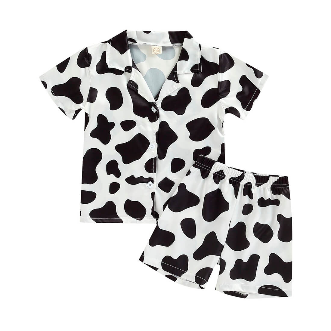 Short Sleeve Cow Toddler Pajama Set