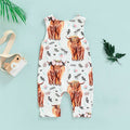 Highland Cows Floral Baby Jumpsuit