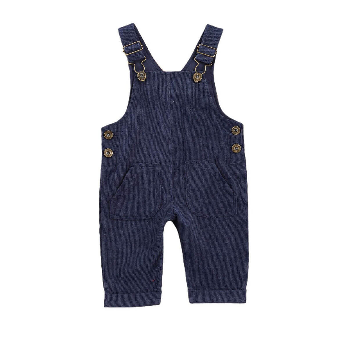 Solid Corduroy Baby Jumpsuit Navy Blue 9-12 M 