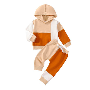 Tricolor Hooded Baby Set