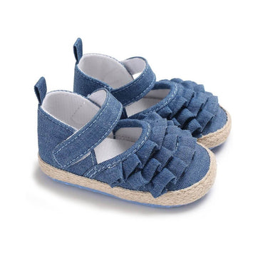 Ruffle Solid Baby Shoes