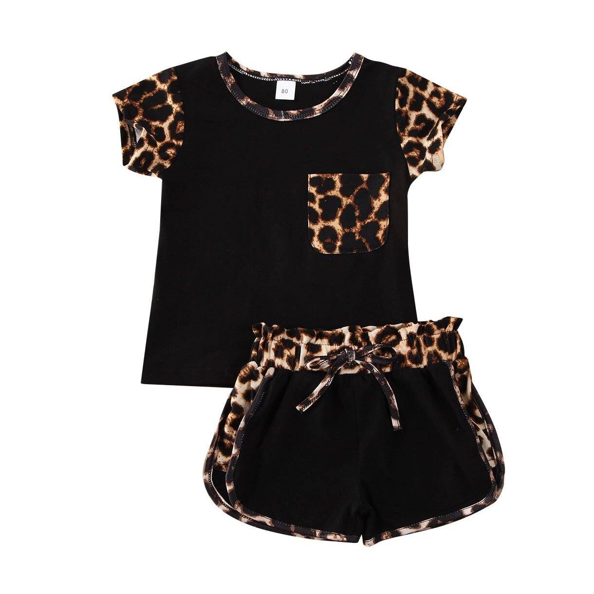 Leopard Black Set - The Trendy Toddlers
