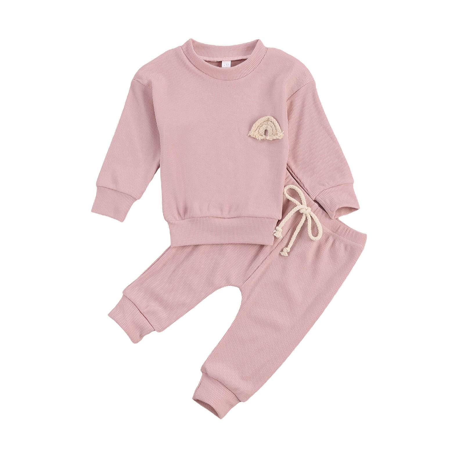 Unisex Baby Rainbow Solid 2-Piece Outfit Set – The Trendy Toddlers