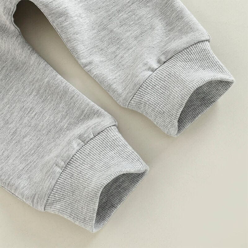Gray Pants Striped Baby Set