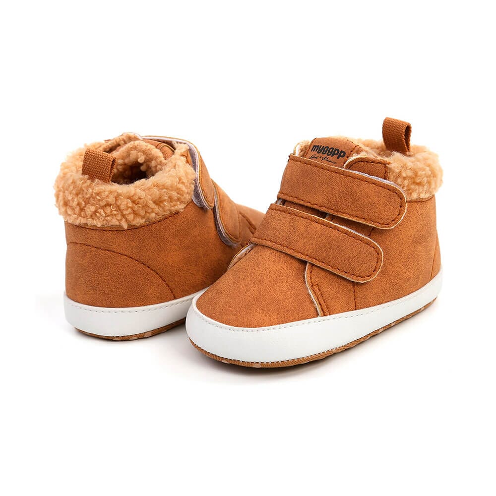 Solid Faux Fur Baby Boots