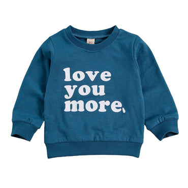 Solid Love You More Toddler Sweatshirt Blue 9-12 M 