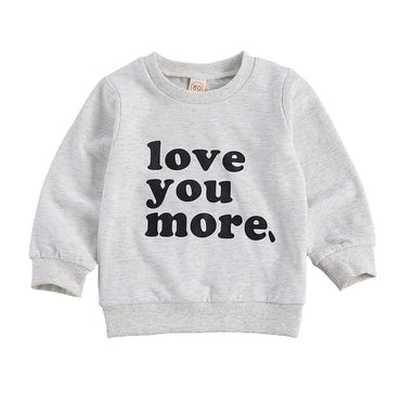 Solid Love You More Toddler Sweatshirt Gray 9-12 M 