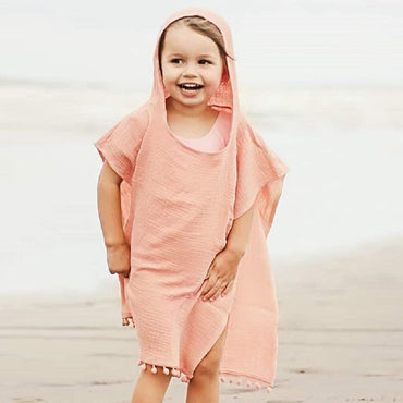 Solid Hooded Toddler Cover-Up   