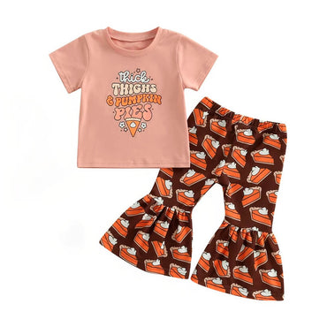 Pumpkin Pies Flared Pants Toddler Set