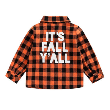 It's Fall Y'all Plaid Toddler Shirt