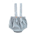 Corduroy Suspender Baby Shorts Blue 3-6 M 