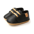 Solid Lace Up Baby Shoes Black 5 
