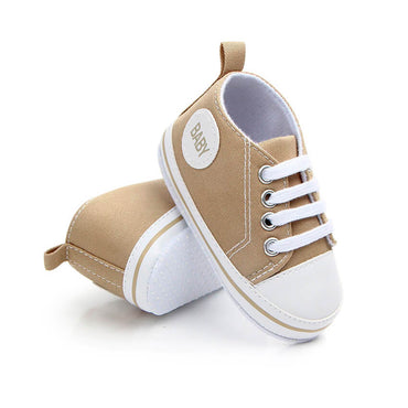 Lace Up Baby Sneakers Khaki 1 