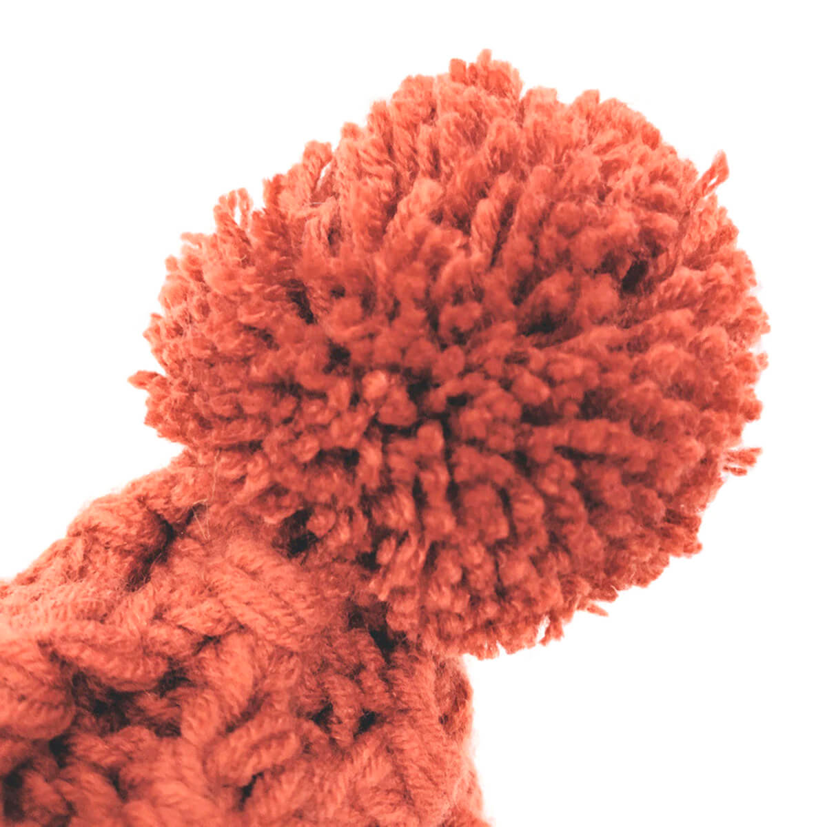 Solid Knitted Pompom Beanie   