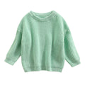 Knitted Solid Sweater Mint Green 3-6 M 