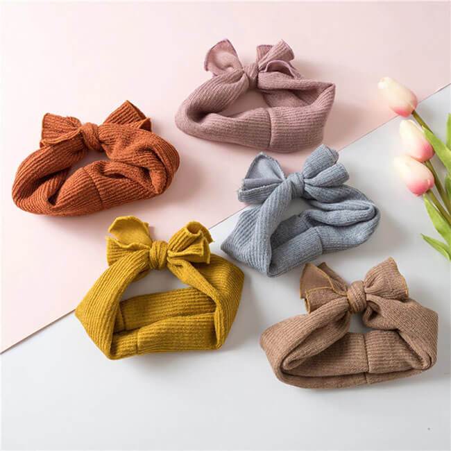 Baby Girl Knit Bow Headband – The Trendy Toddlers
